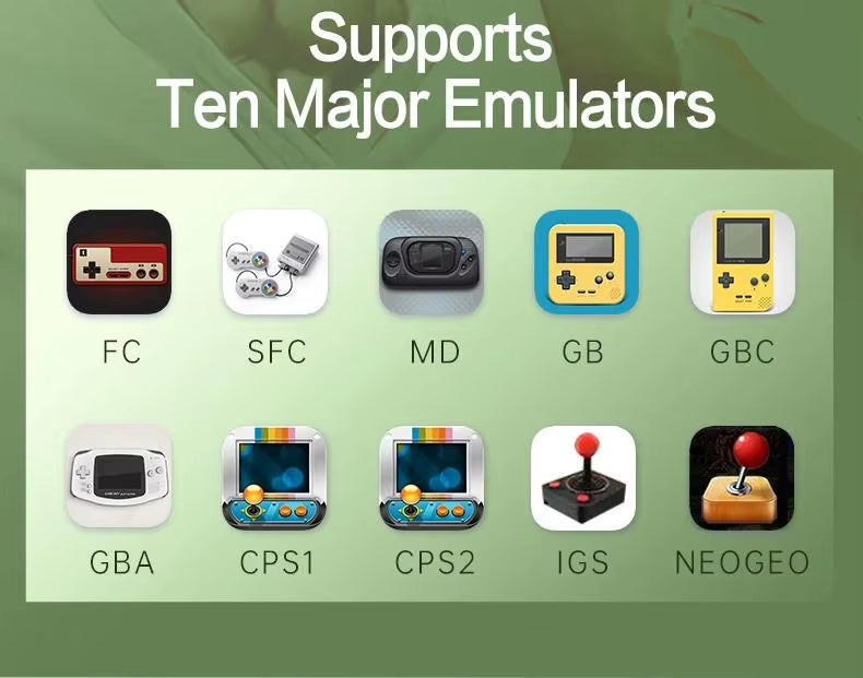Retro Game Console - 3.5-inch IPS Screen, 6000mAh, 10000 Games | Light Green Retro Game Console - 3.5-inch IPS Screen, 6000mAh, 10000 Games | Light Green